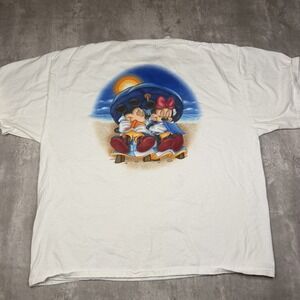 Disney Cruise Line Castaway Cay Bahamas Mickey Minnie Shirt 2XL White USA